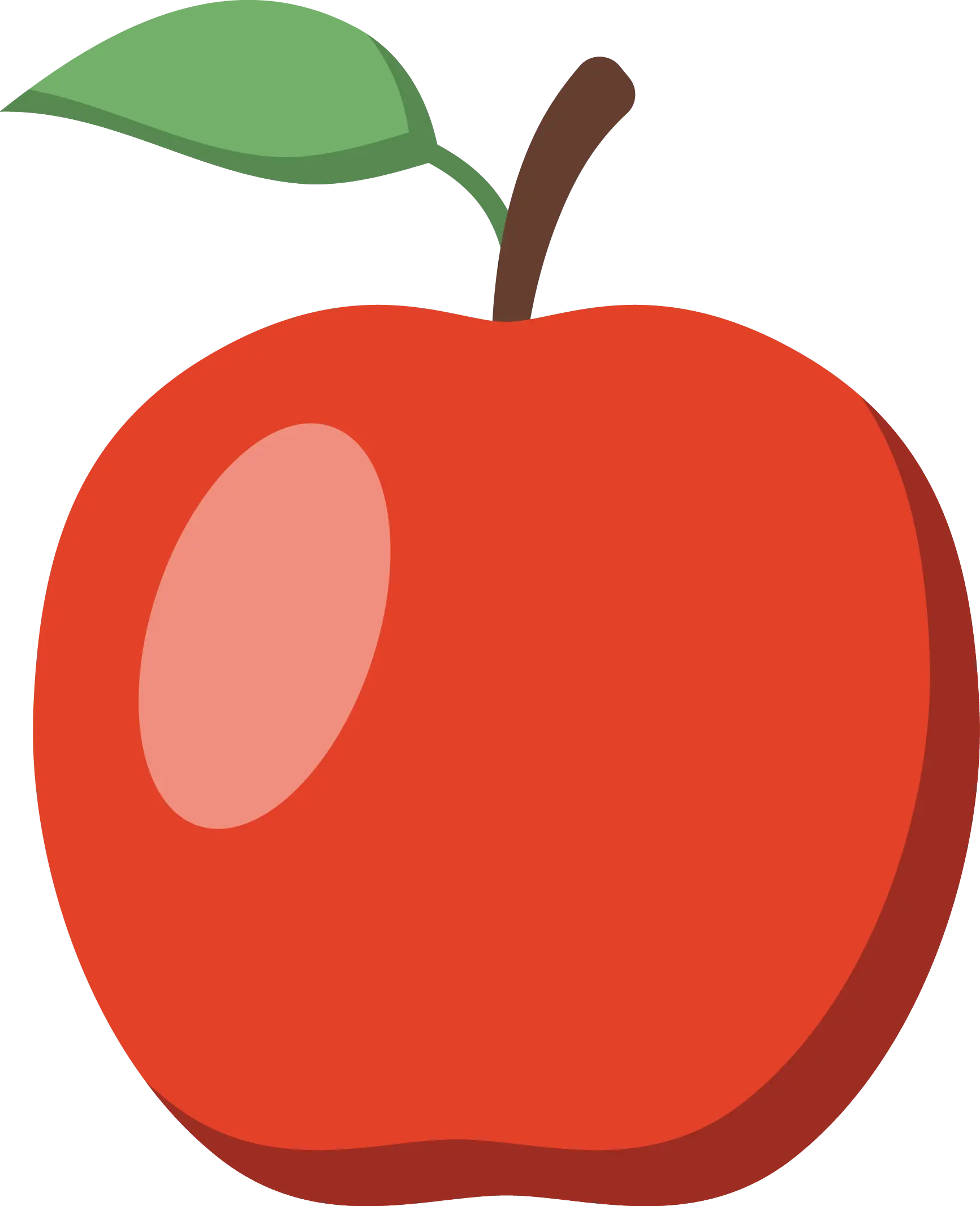 Red Apple Cartoon Illustration