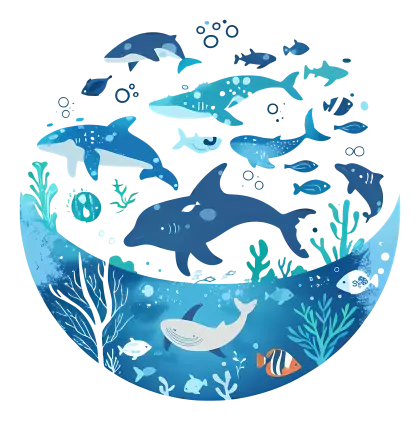Vivid Marine Life in Underwater Illustration