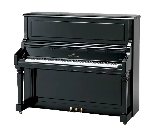 Compact Black Upright Piano