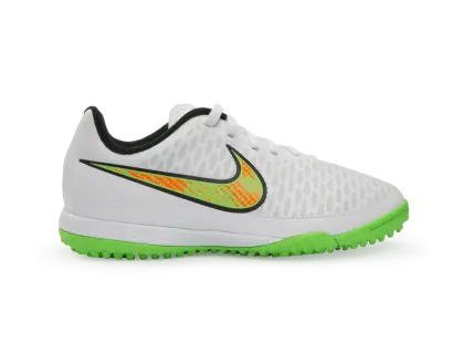 White and Green Sports Shoe for Athletic Use