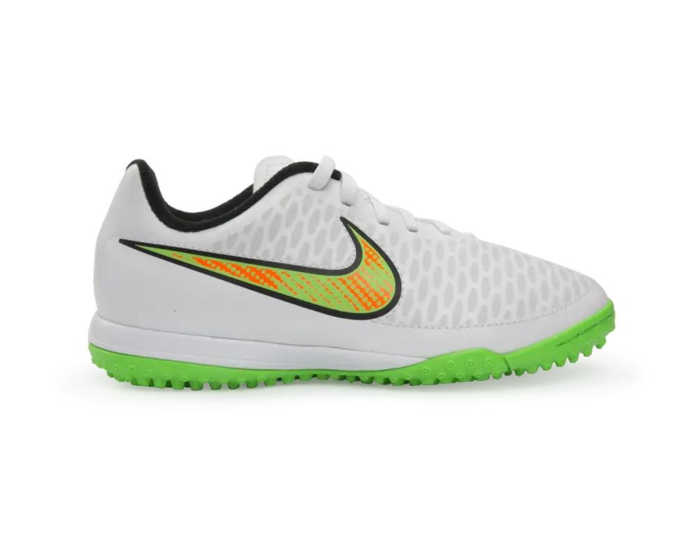 White and Green Sports Shoe for Athletic Use