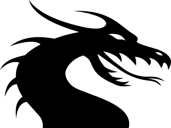 Black Dragon Silhouette Illustration