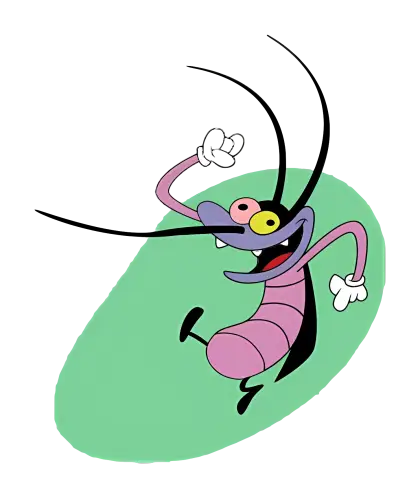 Funny Cartoon Cockroach Character