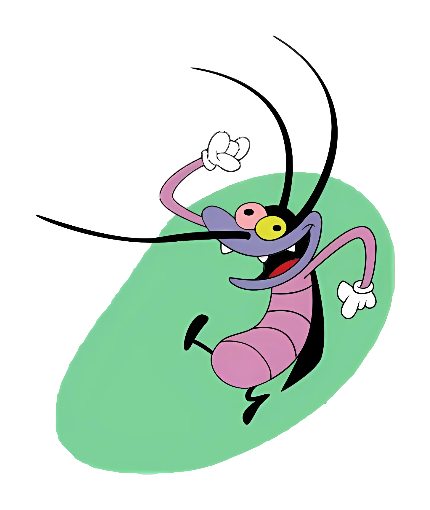 Funny Cartoon Cockroach Character
