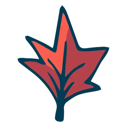 Red Maple Leaf Illustration Symbolizing Autumn