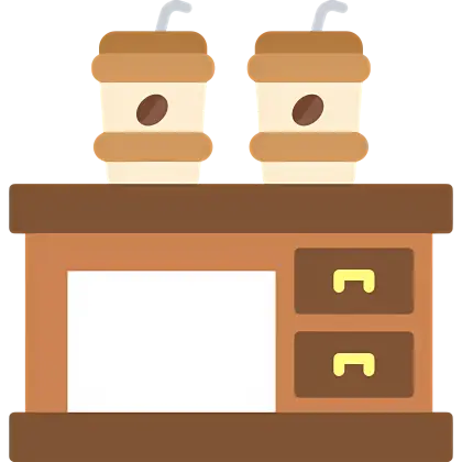 Coffee Cups on Kitchen Cabinet