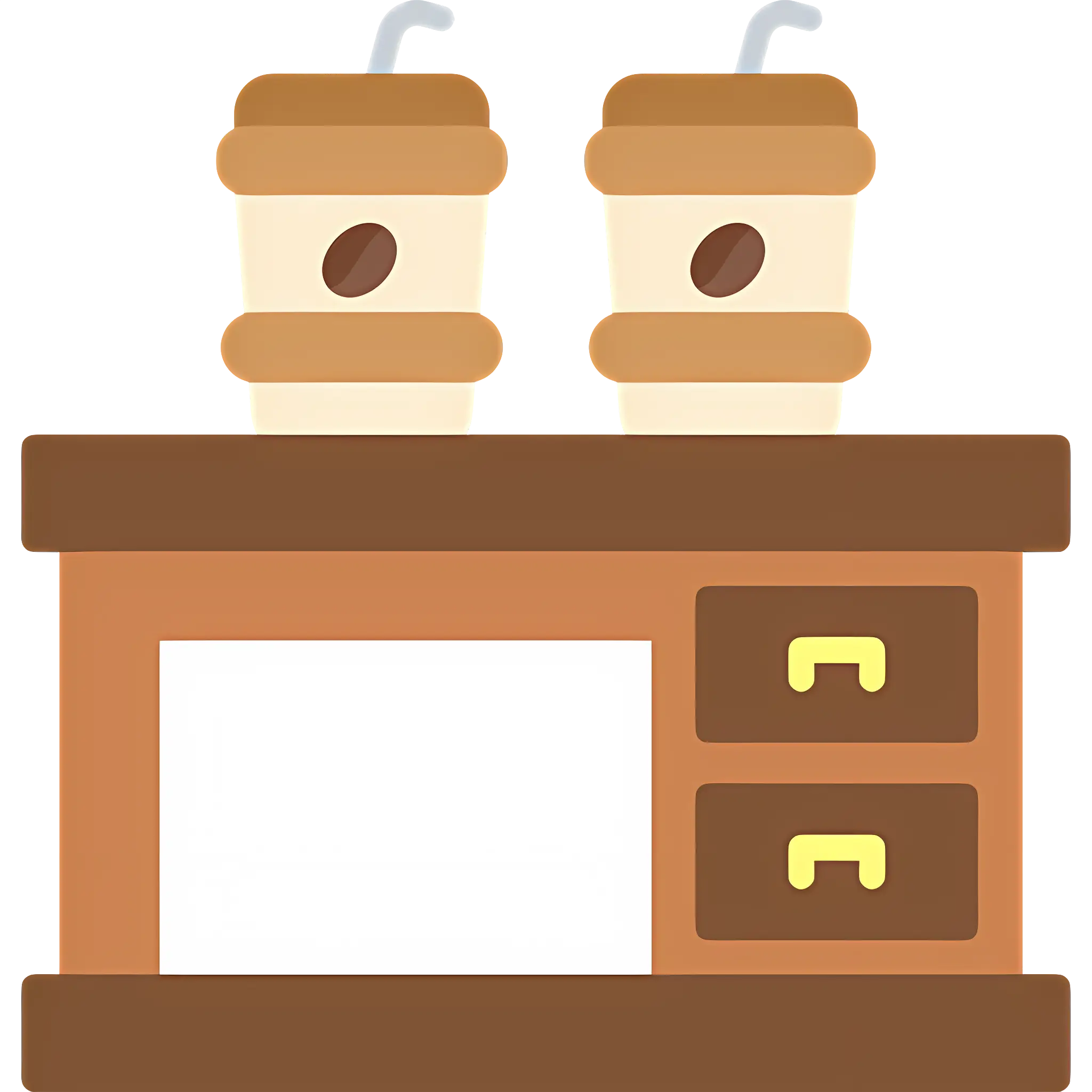 Coffee Cups on Kitchen Cabinet