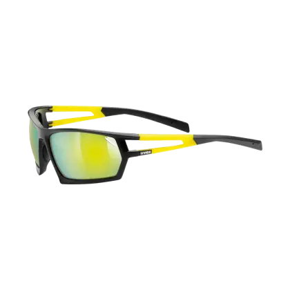 Yellow Reflective Sports Sunglasses