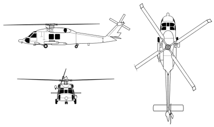 Helicopter Design and Outline Illustration