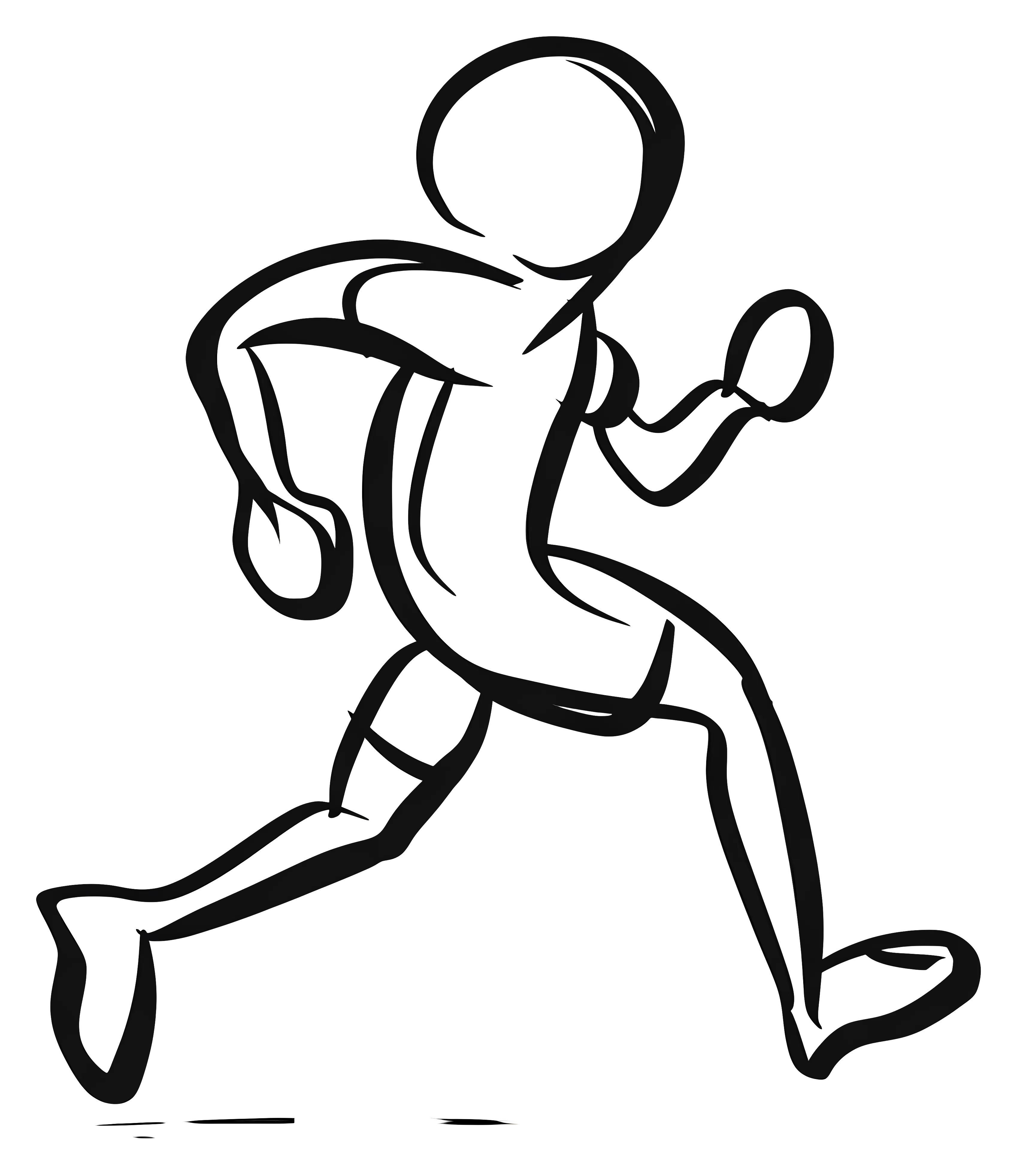 Running Stick Figure Illustration in Dynamic Motion