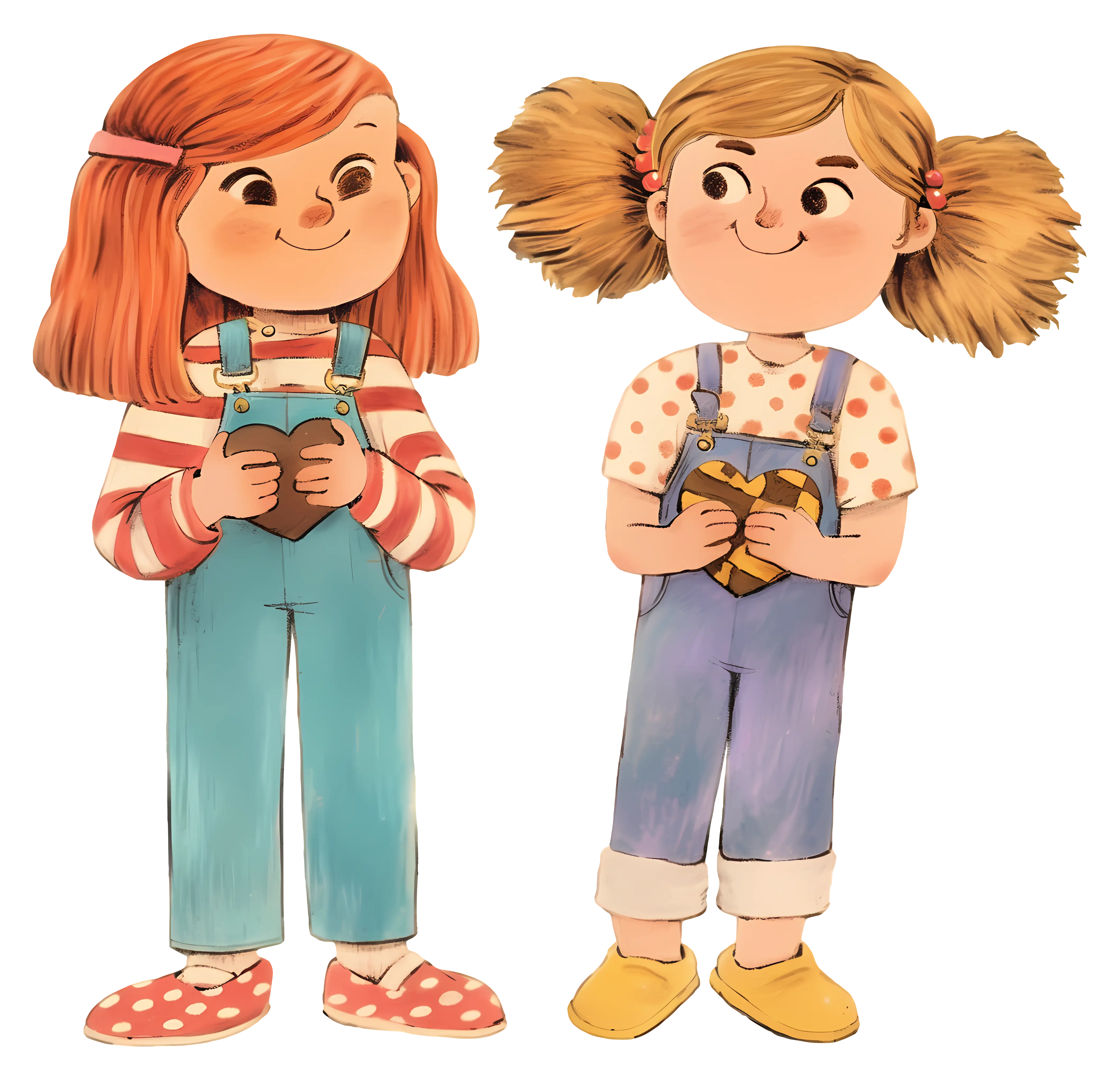 Two Girls with Hearts