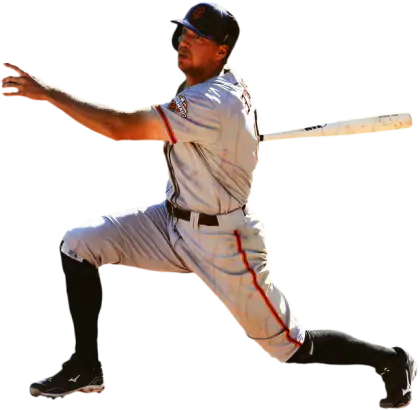 Baseball Player Swinging Bat