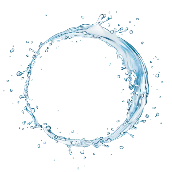 Splashing Water Circle Illustration