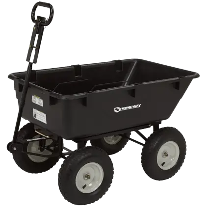 Black Garden Cart with Handle