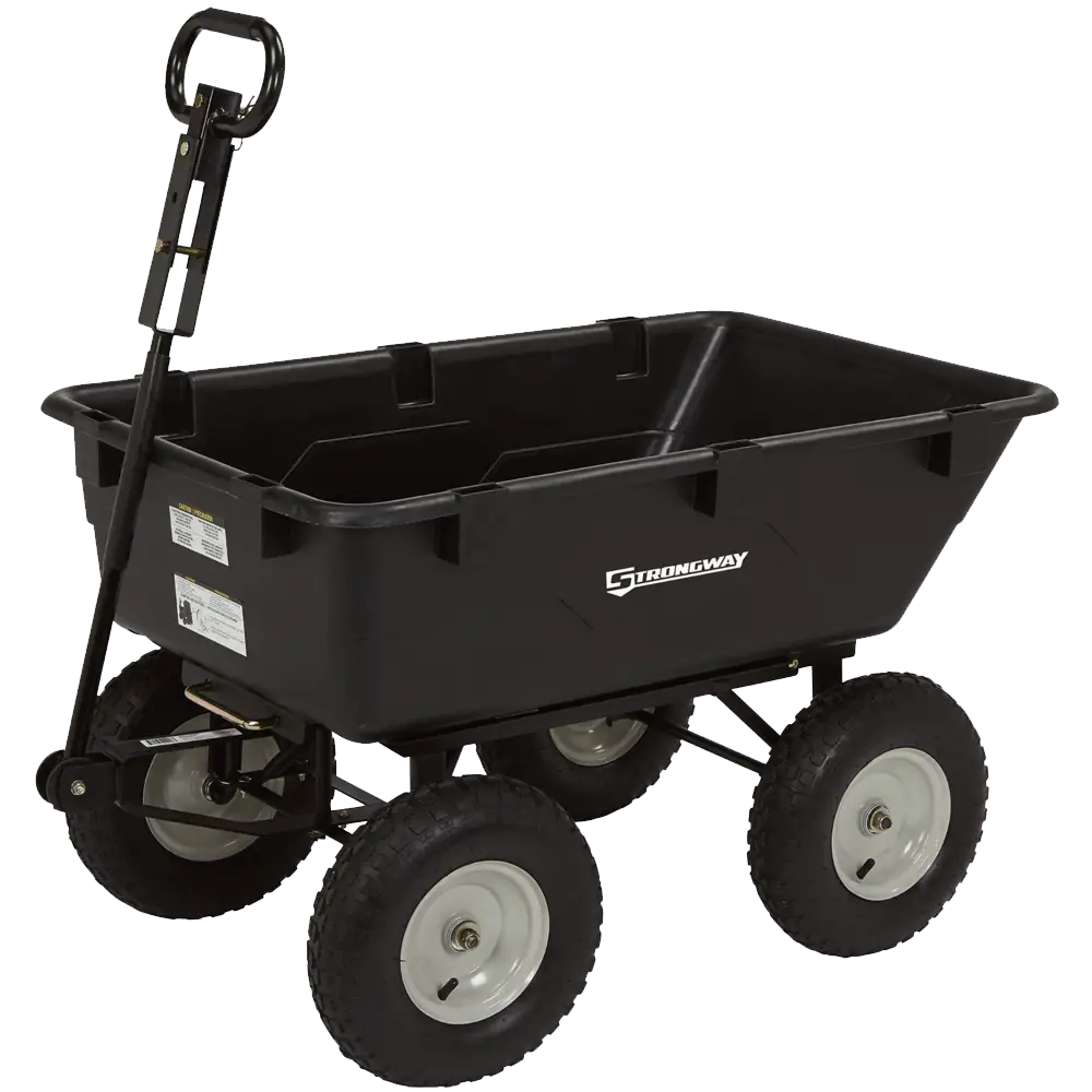 Black Garden Cart with Handle