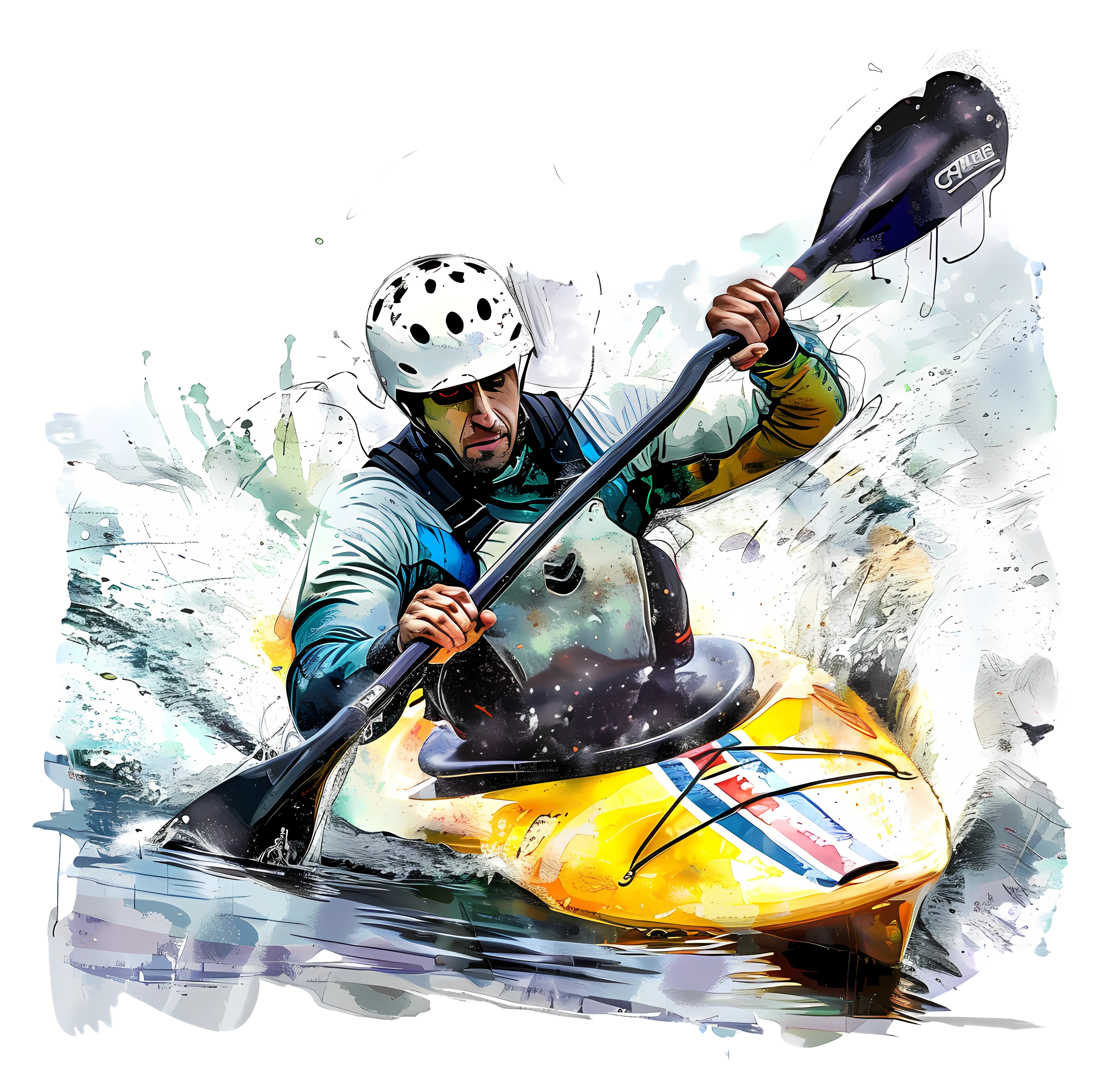 Kayaker in Action