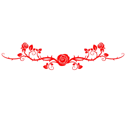 Red Rose Floral Border Decoration