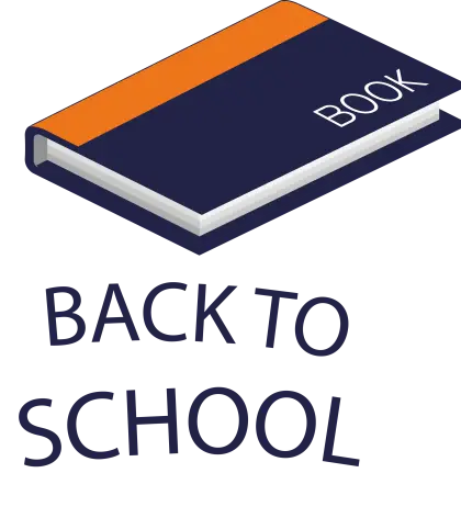 Book Illustration with Back to School Text
