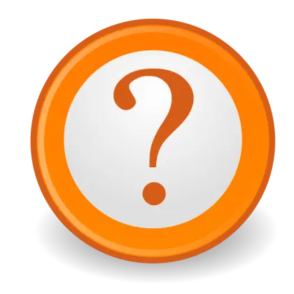 Orange Question Mark Icon