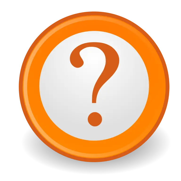 Orange Question Mark Icon