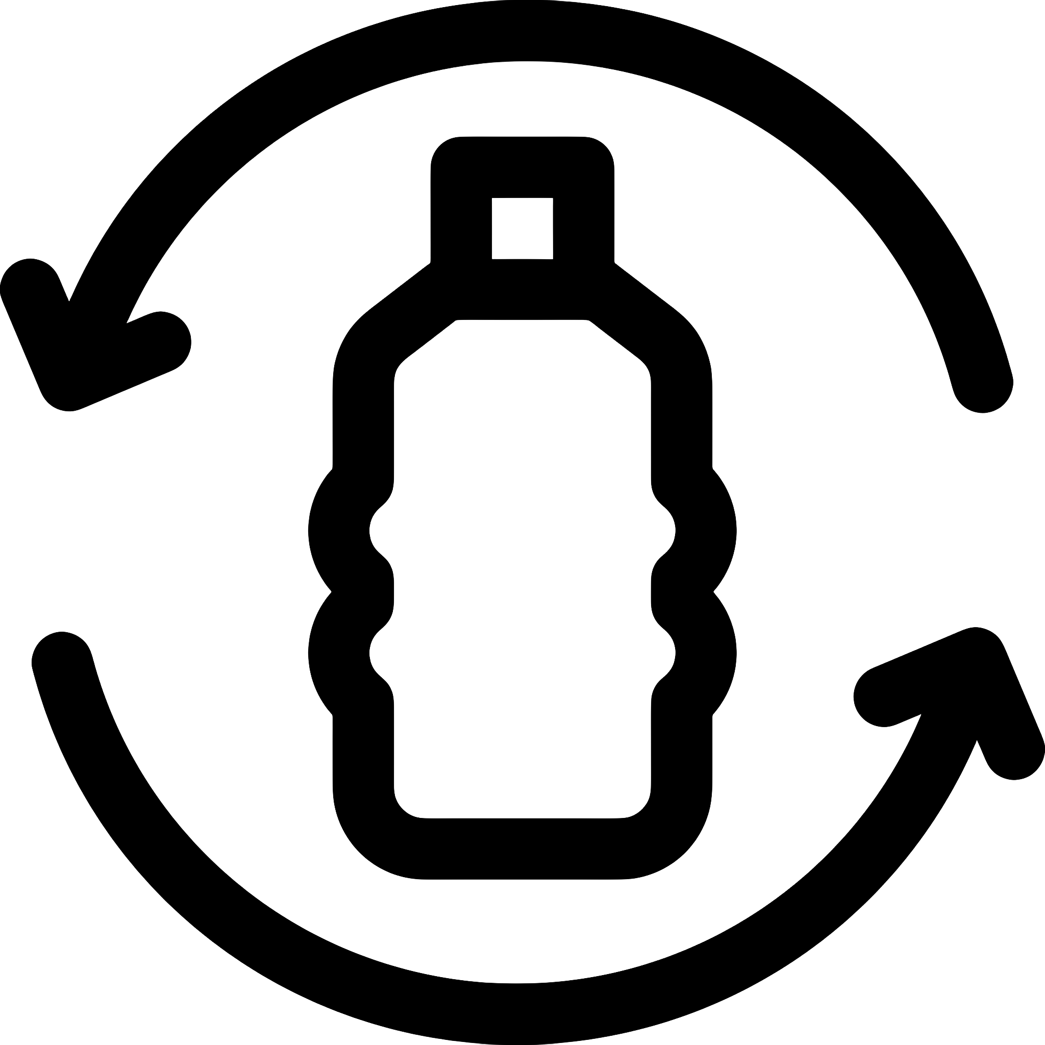 Recycling Symbol with Plastic Bottle