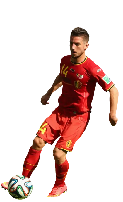 Soccer player in action with ball