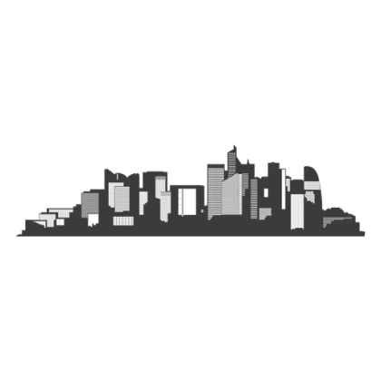City Skyline Silhouette Art