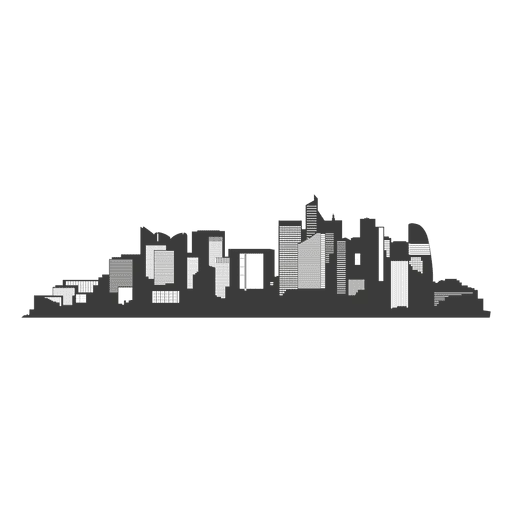 City Skyline Silhouette Art