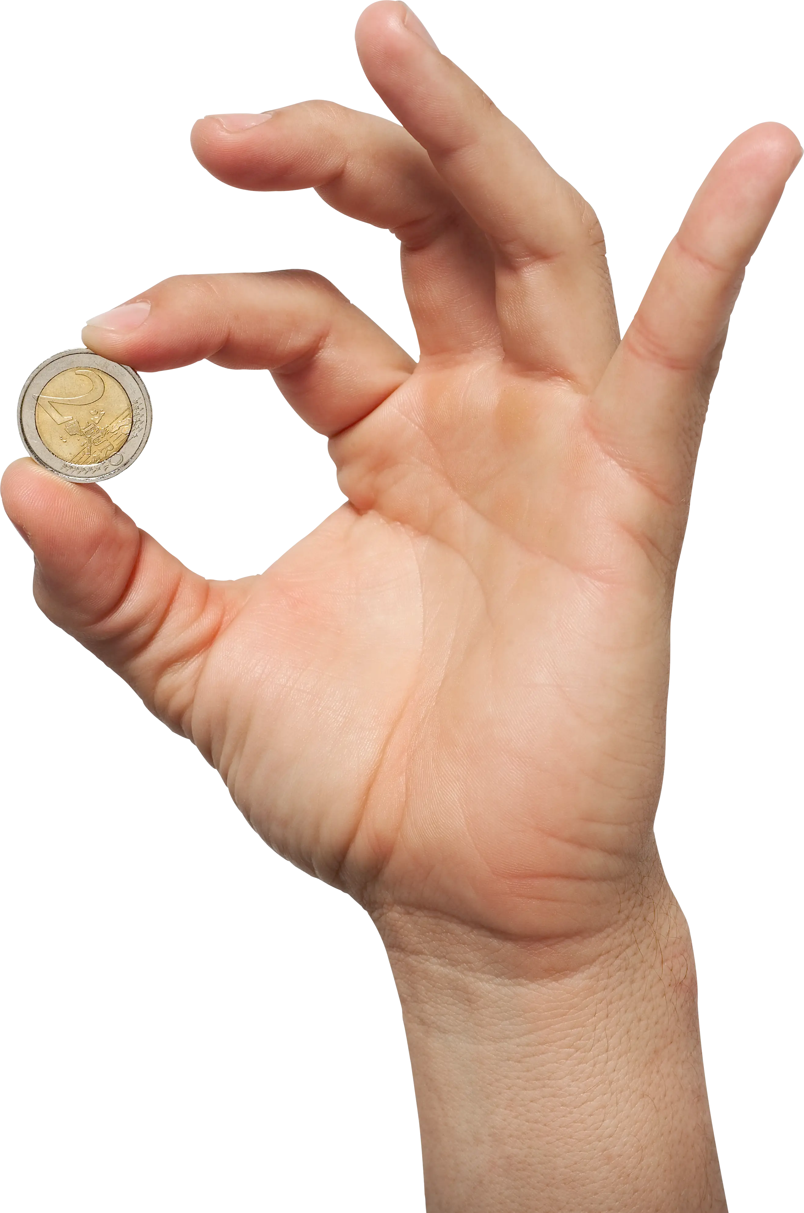 Hand Holding a Coin