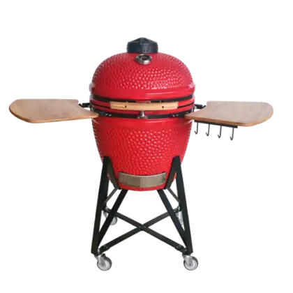 Red Ceramic Barbecue Grill Design
