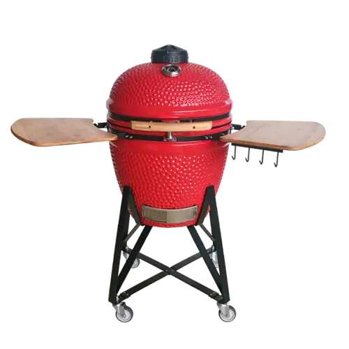 Red Ceramic Barbecue Grill Design