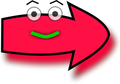 Red Arrow with Face