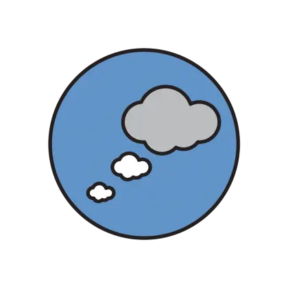 Circular Thought Bubble Icon
