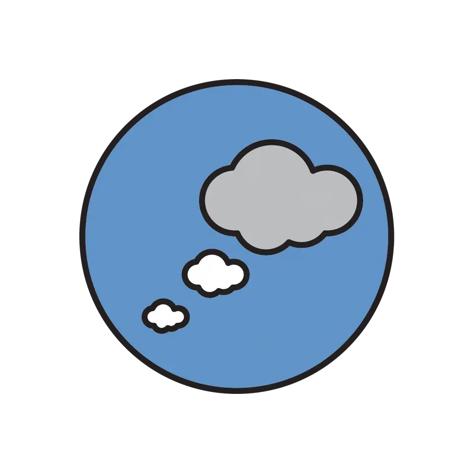 Circular Thought Bubble Icon