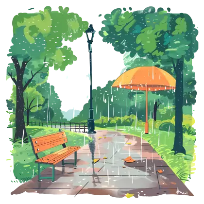 Rainy Day in the Park
