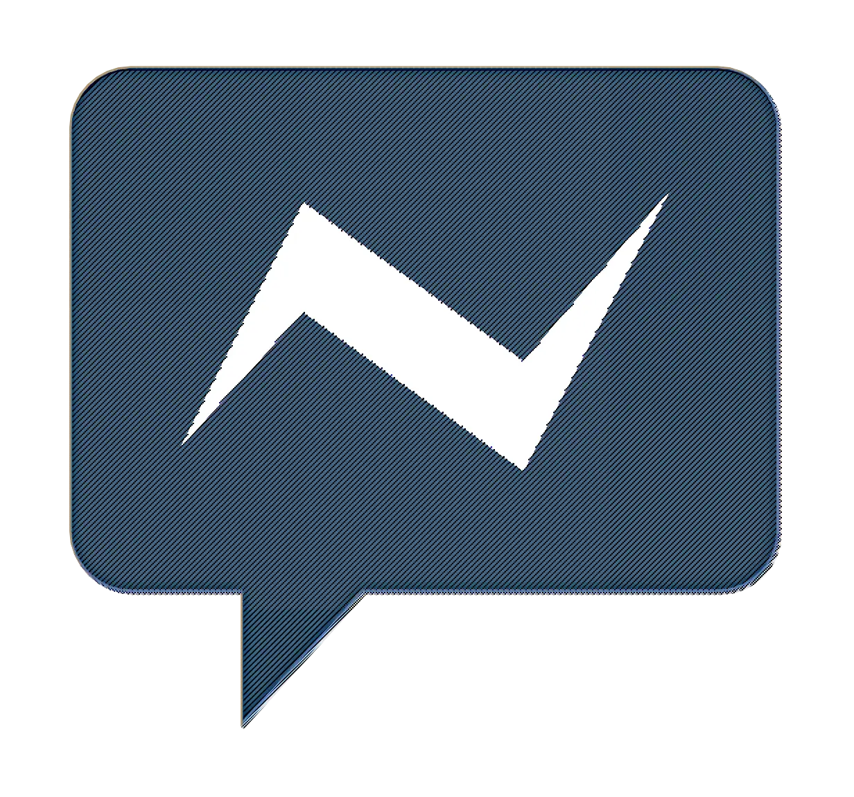 Chat Bubble with Lightning Icon Design