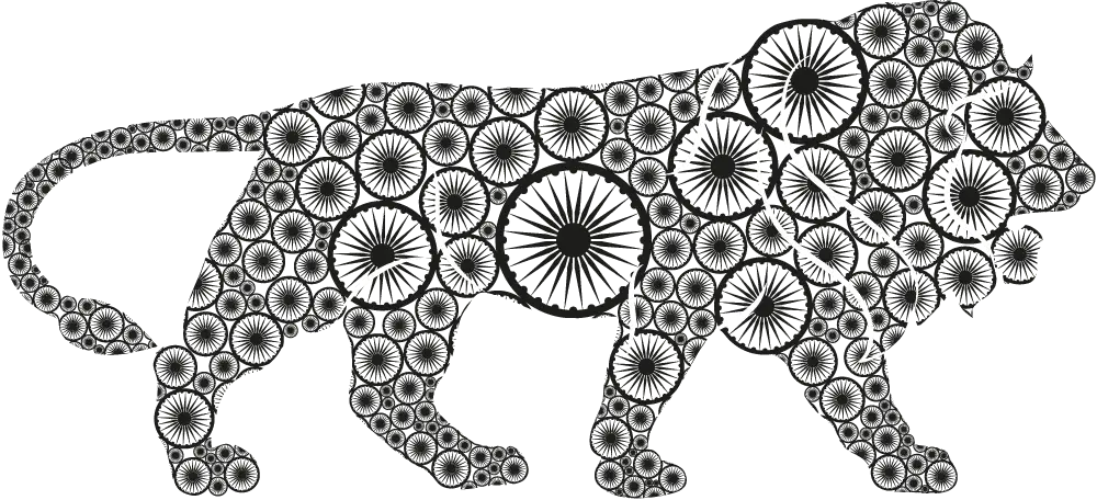 Patterned Lion Design