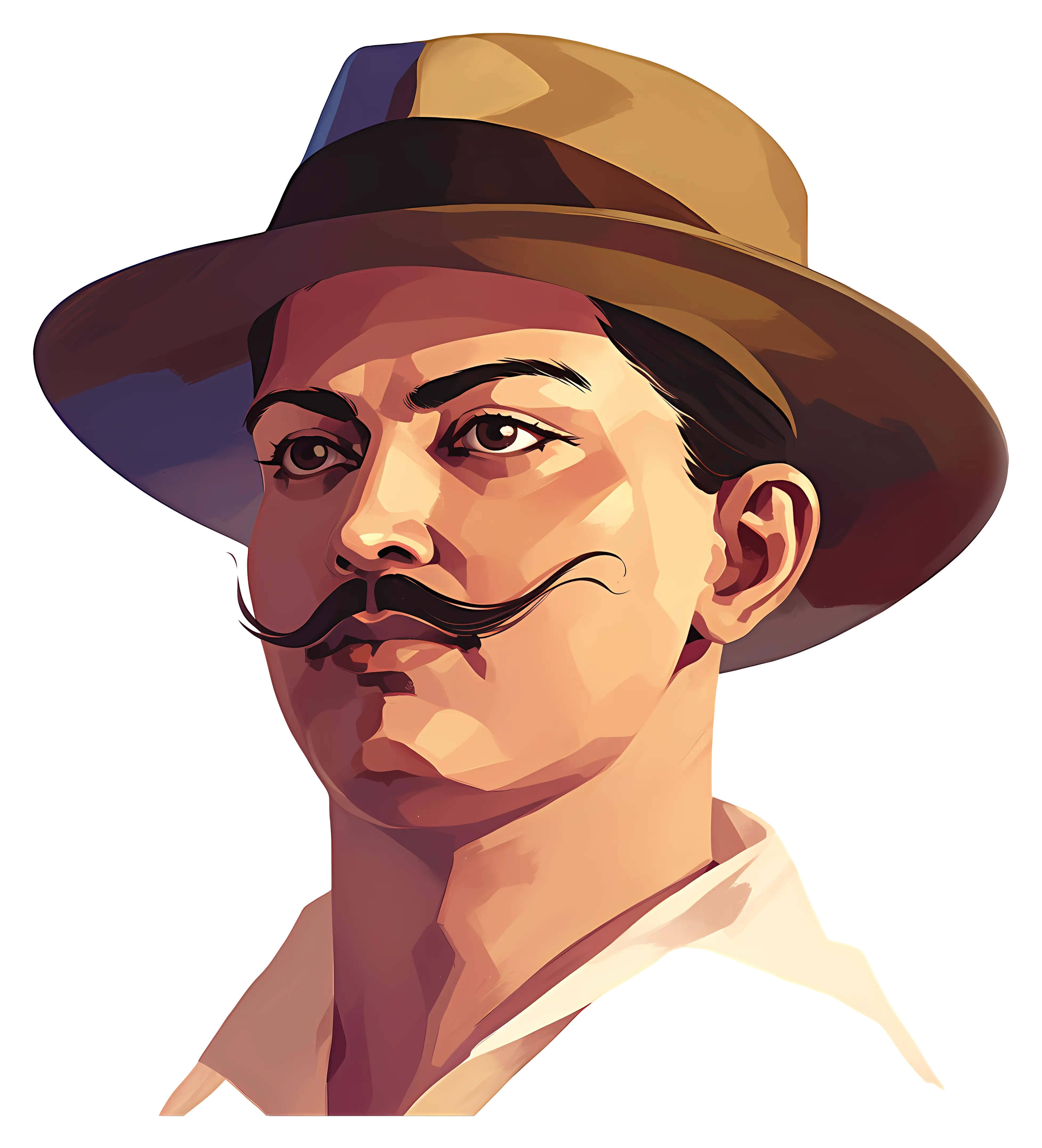 Man with Hat and Mustache