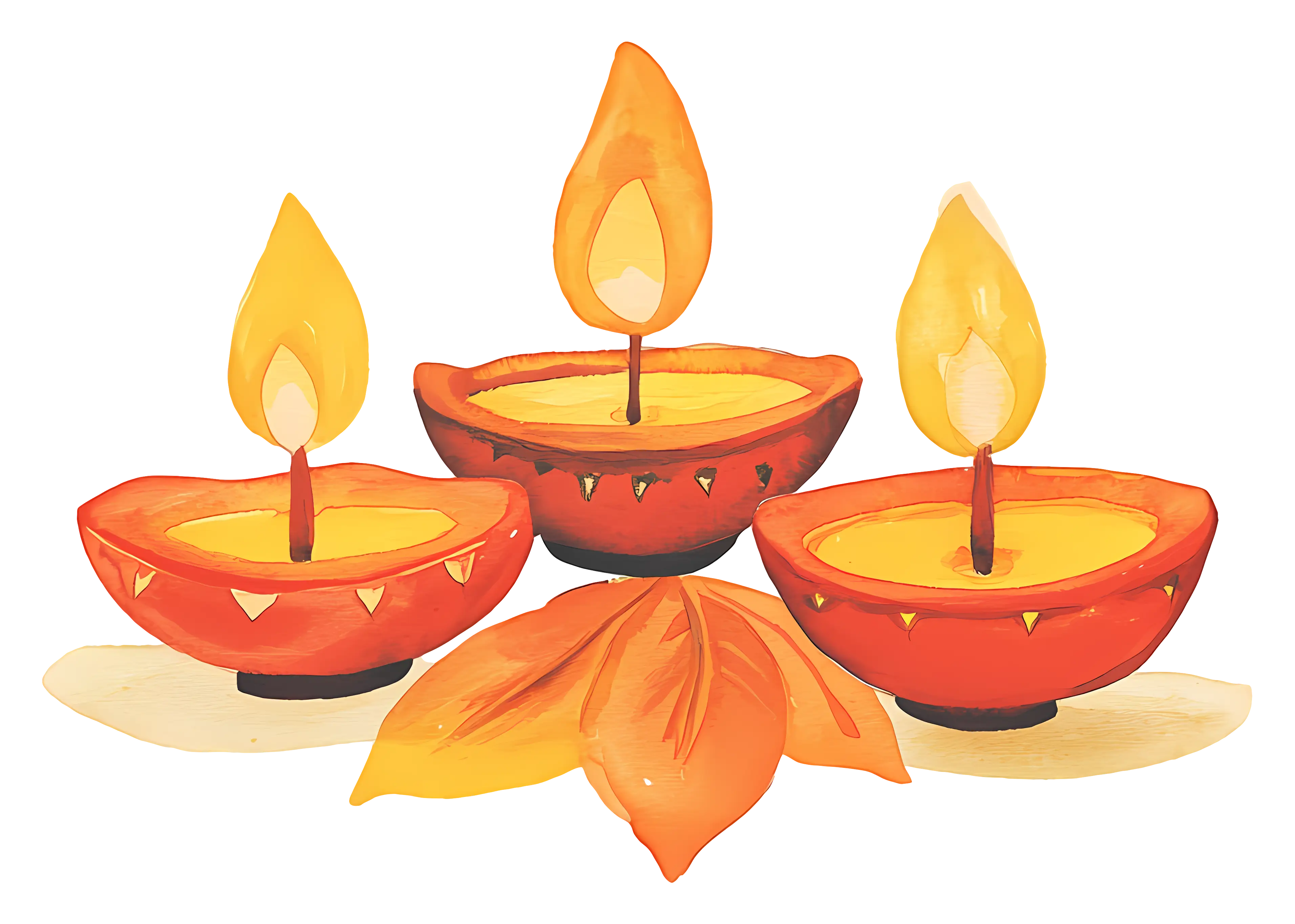Traditional Diya Lamps for Diwali