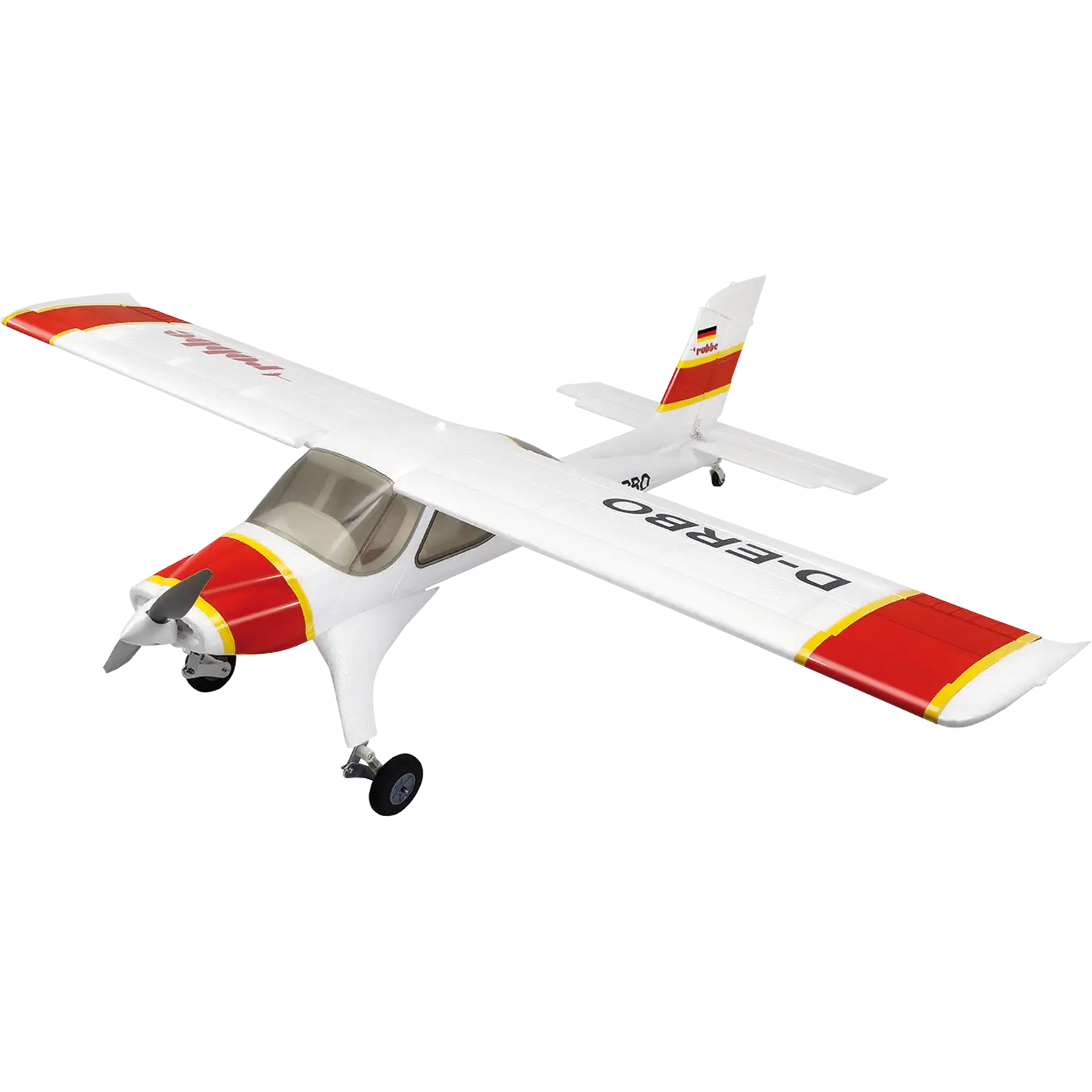 Red and White Model Airplane