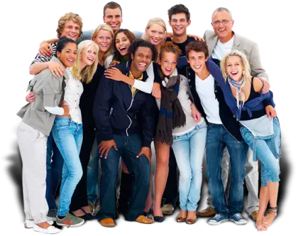 Happy Group of Friends Posing Together