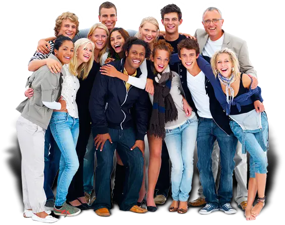 Happy Group of Friends Posing Together