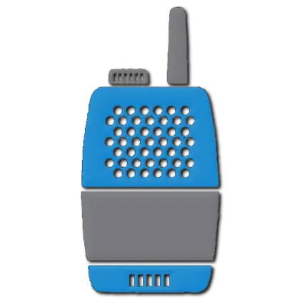 Blue Walkie-Talkie Communication Device