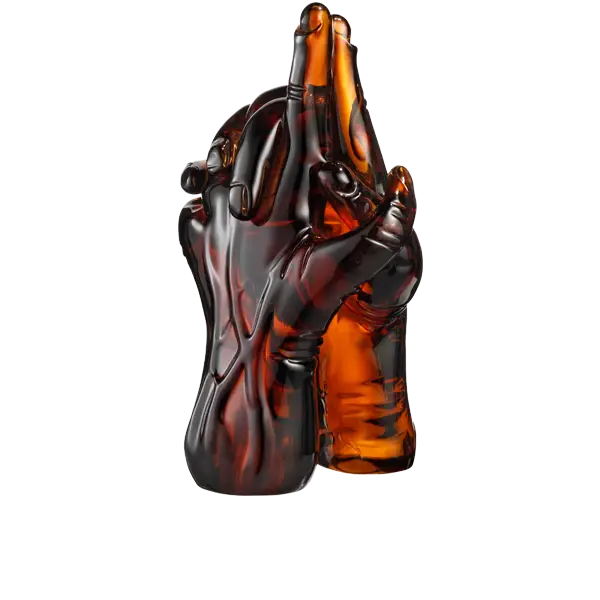 Artistic Glass Hands Sculpture
