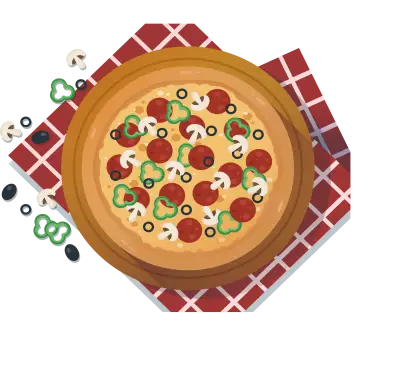 Freshly Served Pizza with Various Toppings