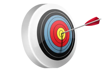 Arrow in Target for Archery