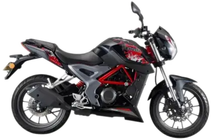 Sleek Sports Motorcycle in Black and Red