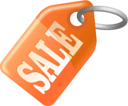 Orange Sale Tag for Promotions