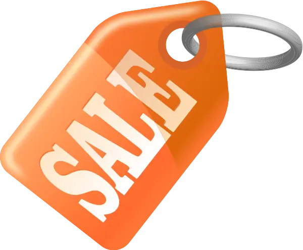 Orange Sale Tag for Promotions