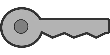 Simple Metal Key Illustration
